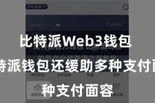 比特派Web3钱包 比特派钱包还缓助多种支付面容